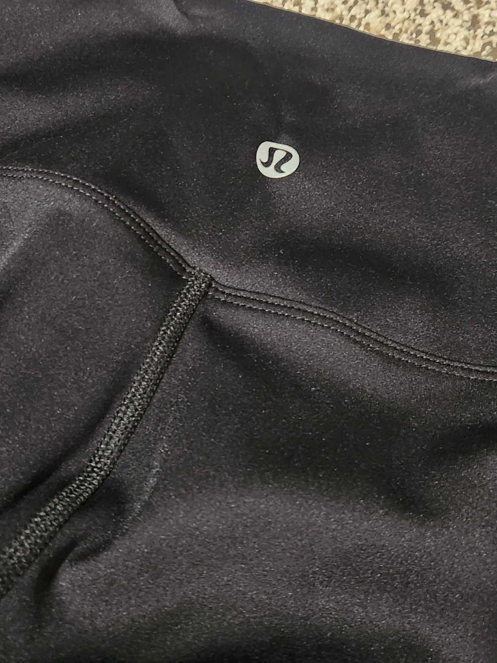 lululemon athletica Black Leggings with Reflective Logo